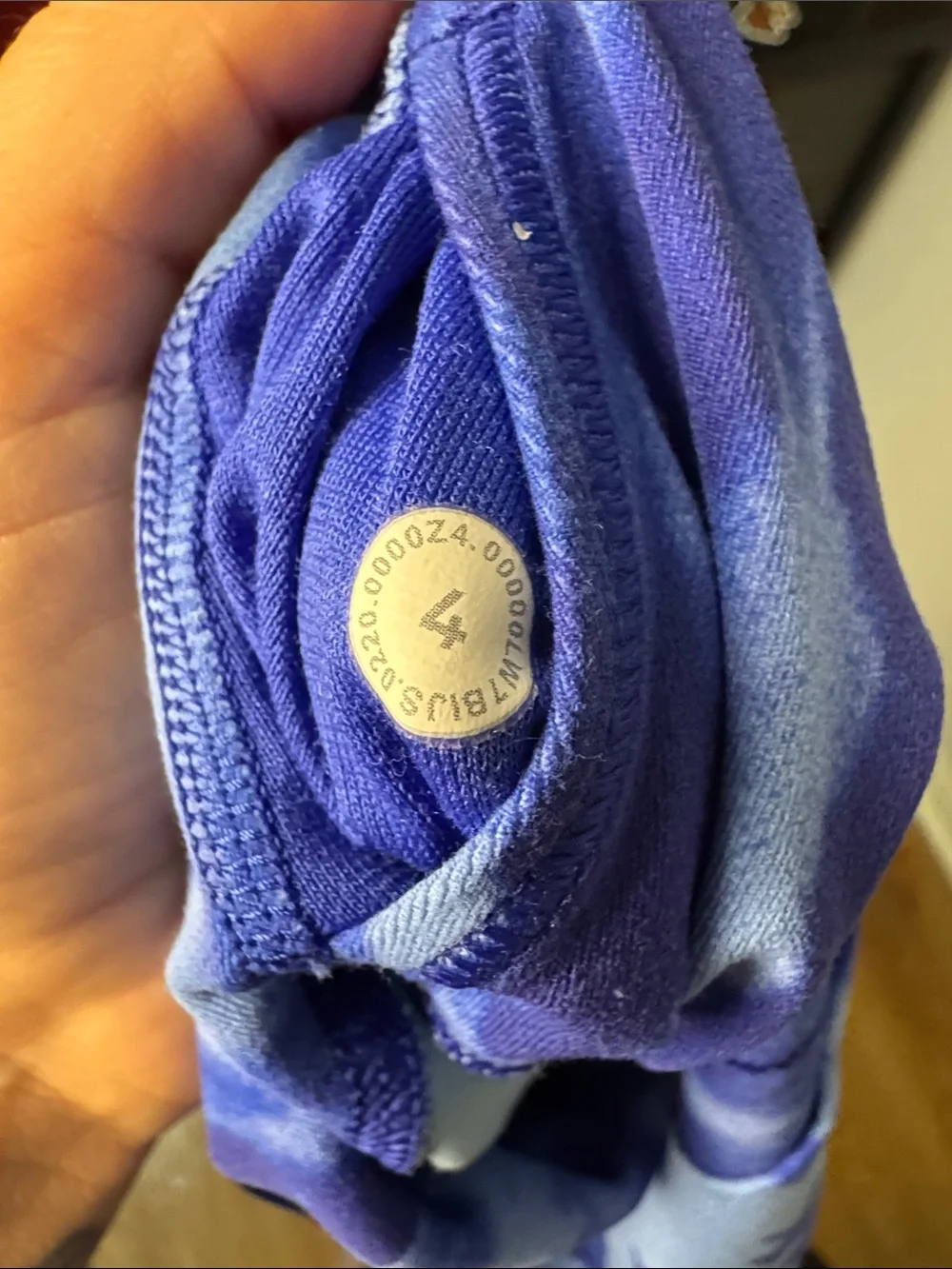 Lululemon Blue Tie-Dye High-Waist Bike Shorts